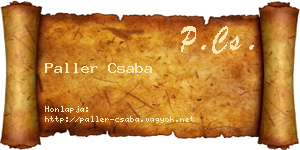 Paller Csaba névjegykártya