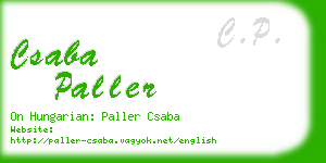 csaba paller business card